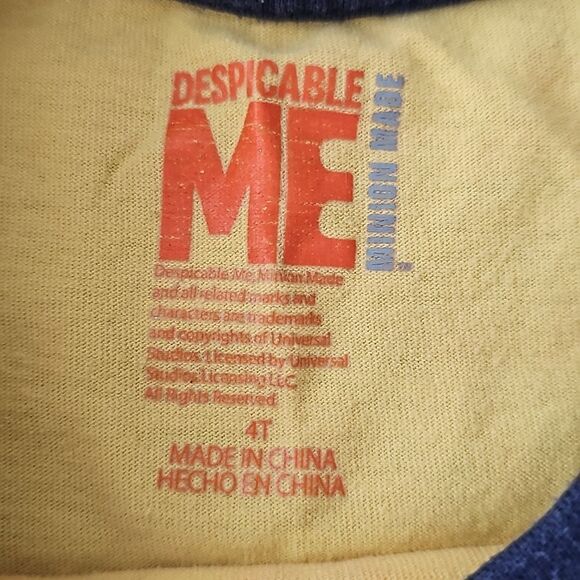 Kid's Minions Character Tee Sz 4t - Picture 3 of 4